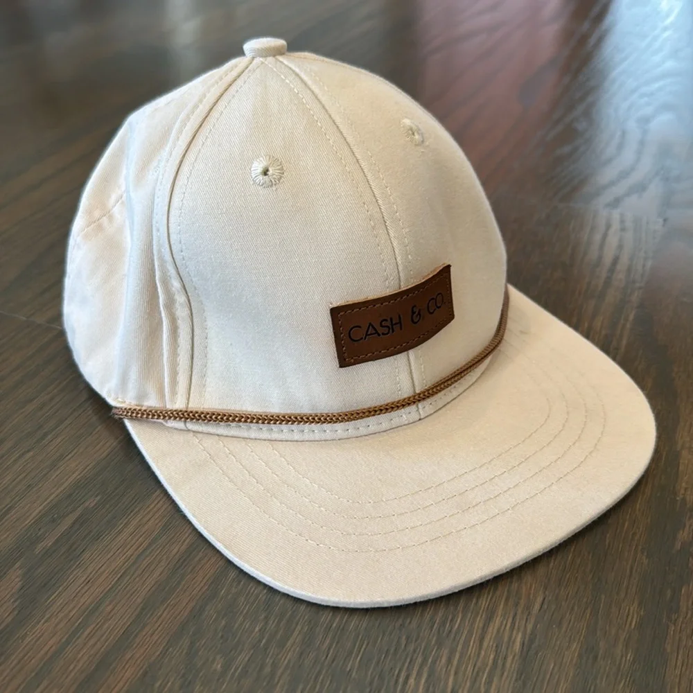 Cash & Co Butter Snapback Hat S/M Cream Brown Trucker Baseball Cap Unisex